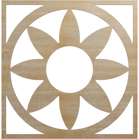 Ekena Millwork Blume Wood Fretwork Pierced Ceiling Medallion, Hickory, 22"OD x 7 5/8"ID x 3/8"T CMWP22X22X0375BLHI
